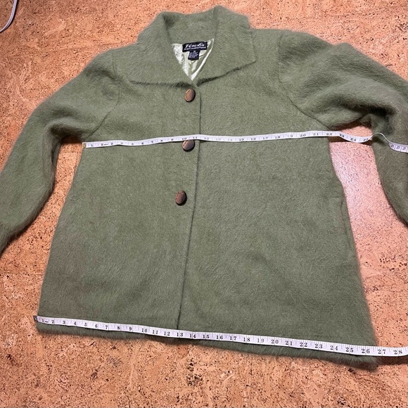 Venesha Angora Sweater Coat In Olive Green Sz M - Picture 12 of 13
